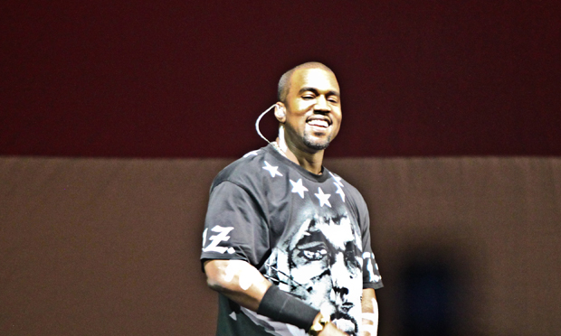 Kanye clowin' at HP Pavilion. // Photo by Zach Davenport