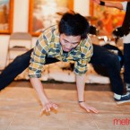 Richard Tran, a member of Above As One, shows of his wild style.