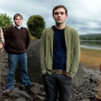 The Twilight Sad standing around, wondering when their visas are going to come.