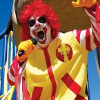 ROCK & ROLL CLOWN: Rock & Roll Clown  Ronald Osborne, frontman for McDonald's-themed Black Sabbath cover band, Mac Sabbath.