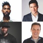 Clockwise from top left: Miguel, Mario Lopez, 50 Cent and Norm Macdonald.