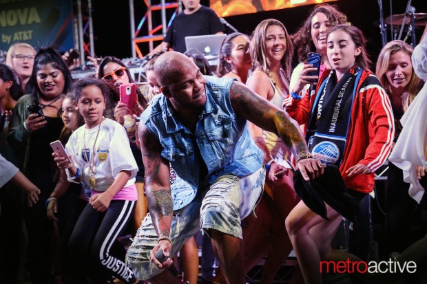 HIS HOUSE: Flo Rida got everyone in the building jumping at the MLS All-Star Game pre-party.