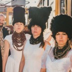 GIVE AND TAKE: Ukranian avante gardists DakhaBrakha have a policy of only wearing nondescript hats.