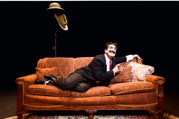 HAIL FREEDONIA: Groucho Marx comes alive on stage at 3Below, mustache, eyebrows, cigar and all.