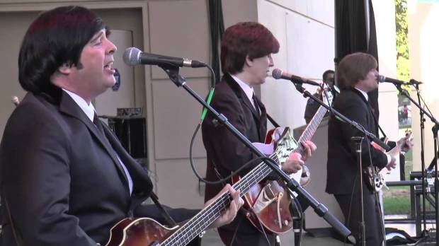 PRE-FAB FOUR: Beatles cover band Ticket to Ride bring the fab four's tunes to Courtyard Square.