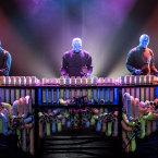 BLUE IT: They're blue, and they're men, and they appear to be grouped together, they're the Blue Man Group.