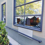 SHATTERED: Windows were shot out of Oakland cannabis dispensary Magnolia Wellness. Photo Courtesy of Magnolia Wellness.