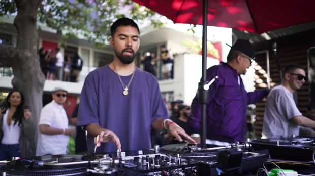 PLAYIN' HOUSE: Bay Area turntablist Miles Medina knows how to get a party going.
