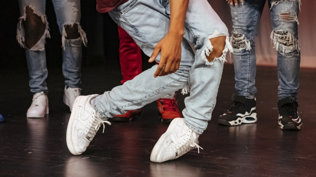 FOOT WORK Part ballet, part hip hop, even on stage Memphis Jookin remains all street. Photo Credit: Louis “Ziggy” Tucker
