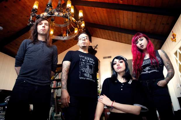 SHOEGAZE: Chilindrina is rocking the distortion at Art Boutiki. Photo Credit: Luna Sanchez.